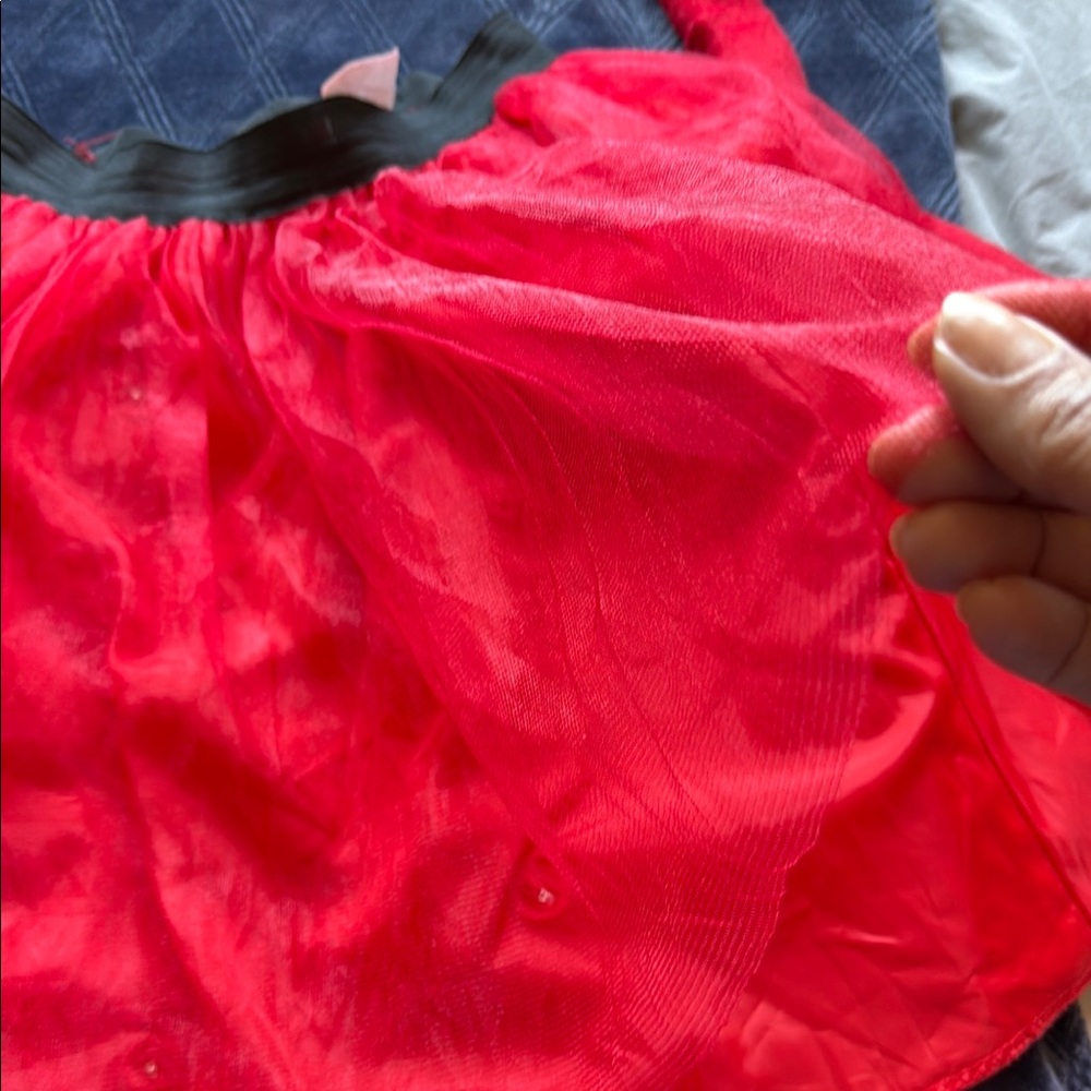 Halloween Costume Red Tulle Tutu Skirt with lights and tail one size - Picture 6 of 17